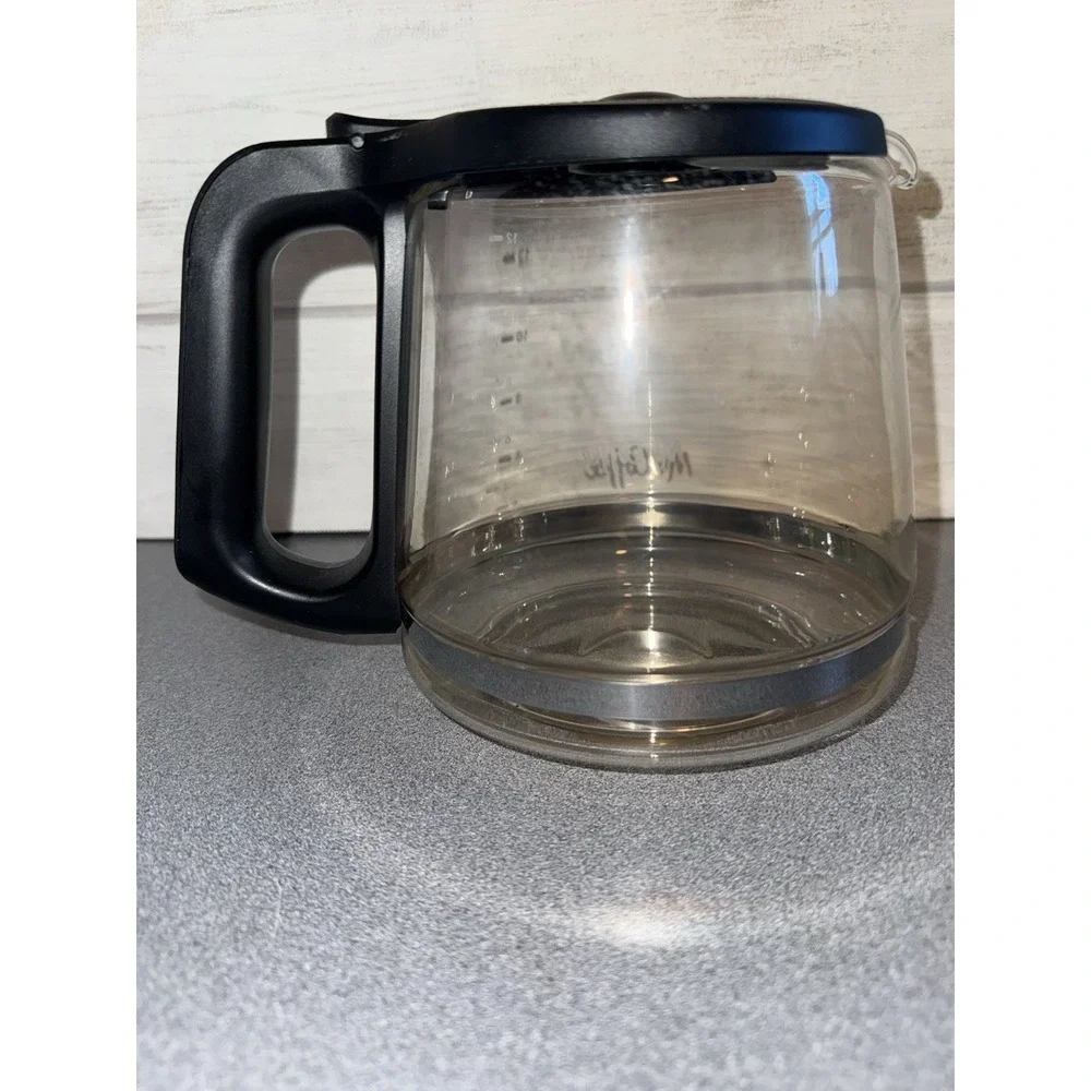 Mr. Coffee Replacement Coffee‎ Carafe 12 Cup Glass Black Lid & Handle